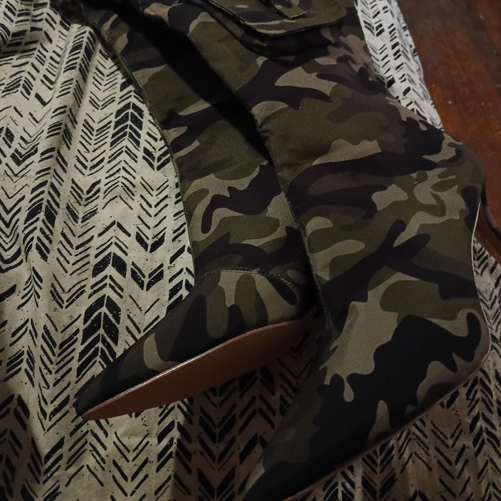 Camouflage High Heel Boots